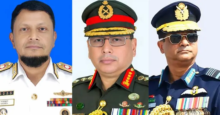 সেনা, নৌ ও বিমান বাহিনীর প্রধান